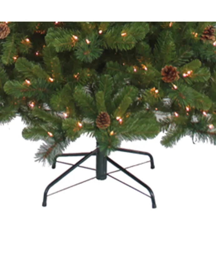 7.5 Foot Pre-Lit Burlington Spruce Tree - Clear