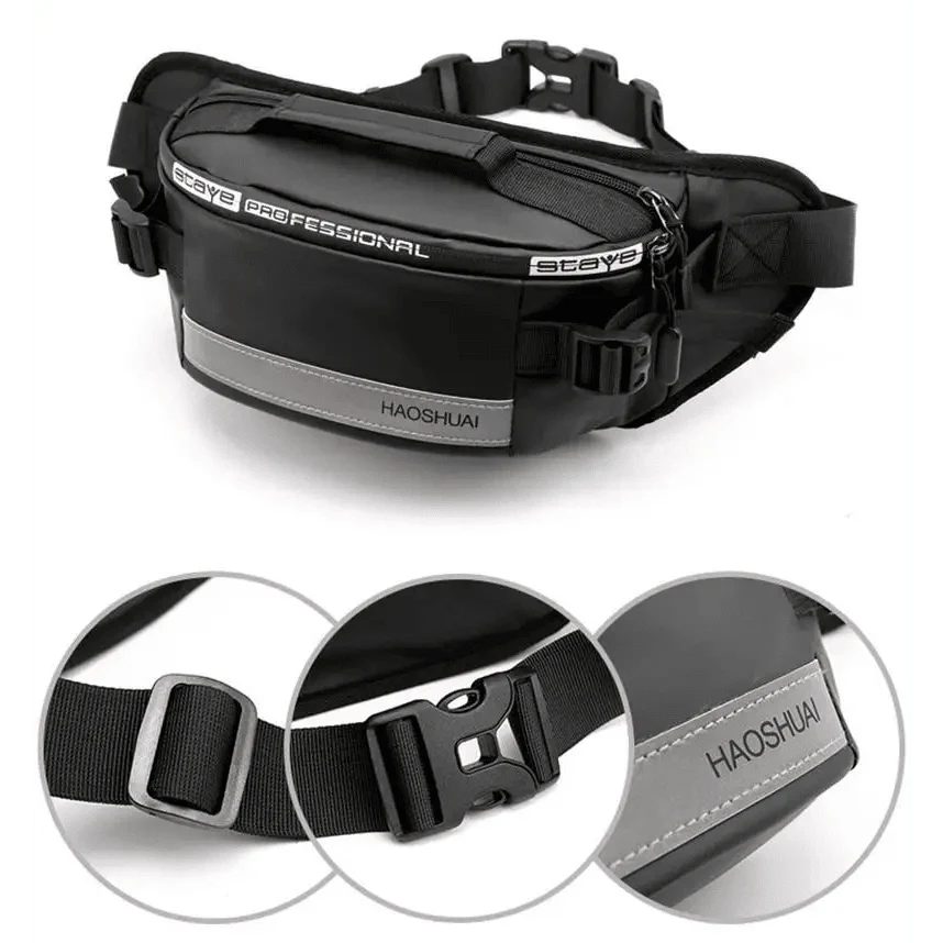 Multifunctional Outdoor Anti-Theft Waist Bag Men Fashionable Waterproof Fanny Pack Adjustable Belt Travel Bag