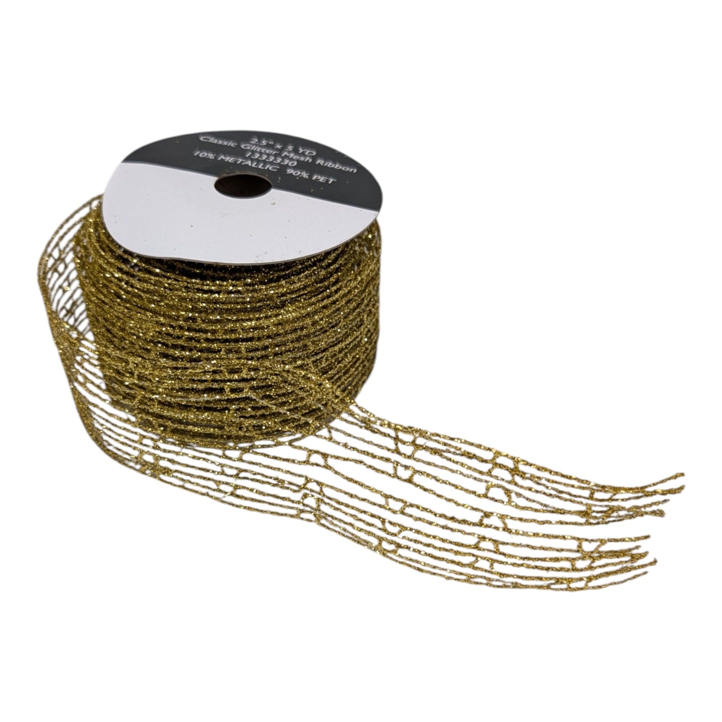 Glitter Mesh Ribbon - 2.5" x 5 Yard -