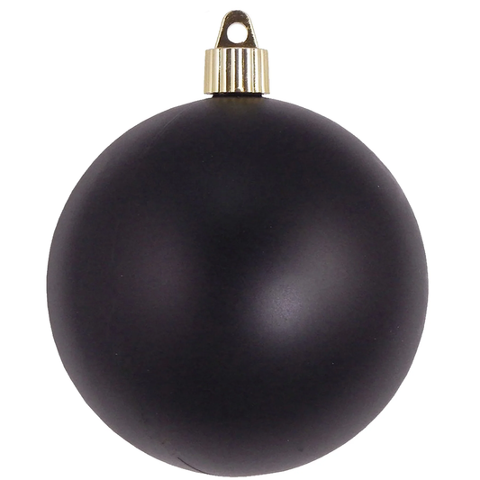 4" (100mm) Commercial Shatterproof Ball Ornament - Soot Black