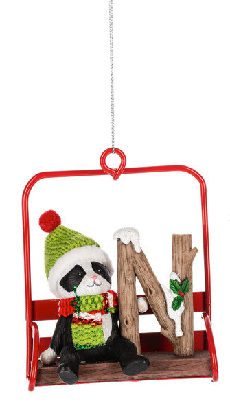 Chairlift Critter Ornament - Letter