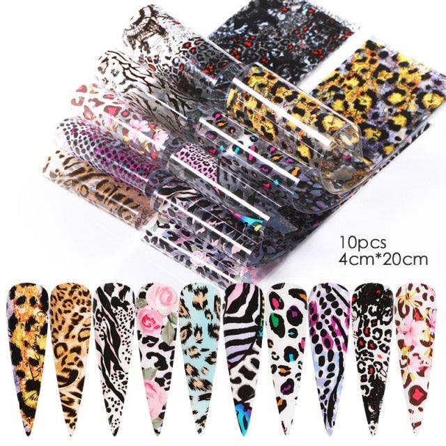 Nail Foils Marble Flower Series Iridescent Nail Art Transfer Sticker Paper Slider Nail Water Decal Design Manicures Decorations  Art Manicures Decoration New Gold Nail Transfer Foils for Nail Arts Nails Supply Holographic Effect Nail Art Foil Stickers Hol