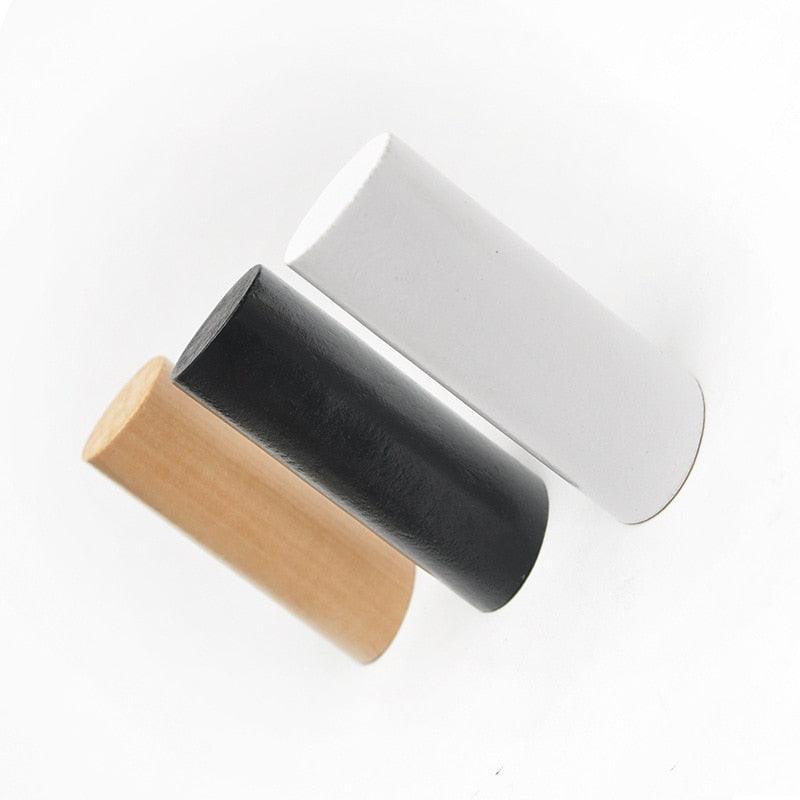 Natural Wood Clothes Hanger Wall Mounted Coat Hook Decorative Key Holder Hat Scarf Handbag Storage Hanger Bathroom Rack  New Simple Modern Solid Wood Hook Wall Hanging Decoration