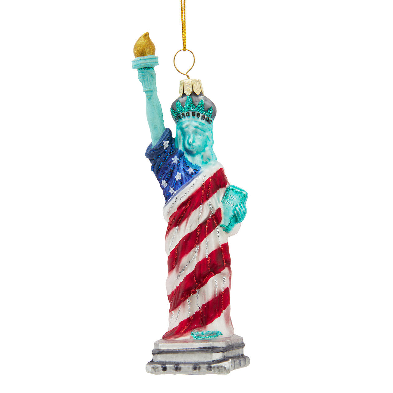 The America 250th Statue of Liberty Glass Ornament