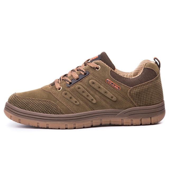 New Classics Style Mens Hiking Shoes Lace Up Men Sport Wear-Resistant Outdoor Jogging Camping Low Cut Hiking Work Boots Outdoor Mountaineering Sport Shoes
