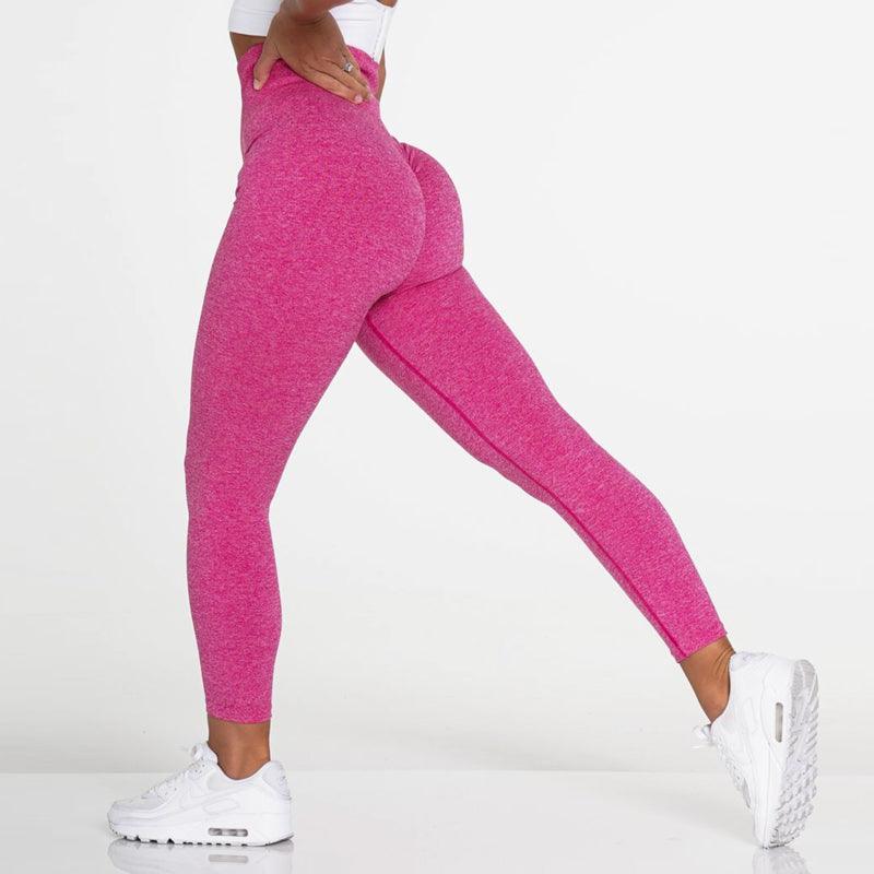 New Pink Seamless Leggings Women Workout Gym Clothing Push Up Legging Lifting Leggings For Women Seamless Workout Leggings High Waist Yoga Pants Sport Women Fitness Active Wear