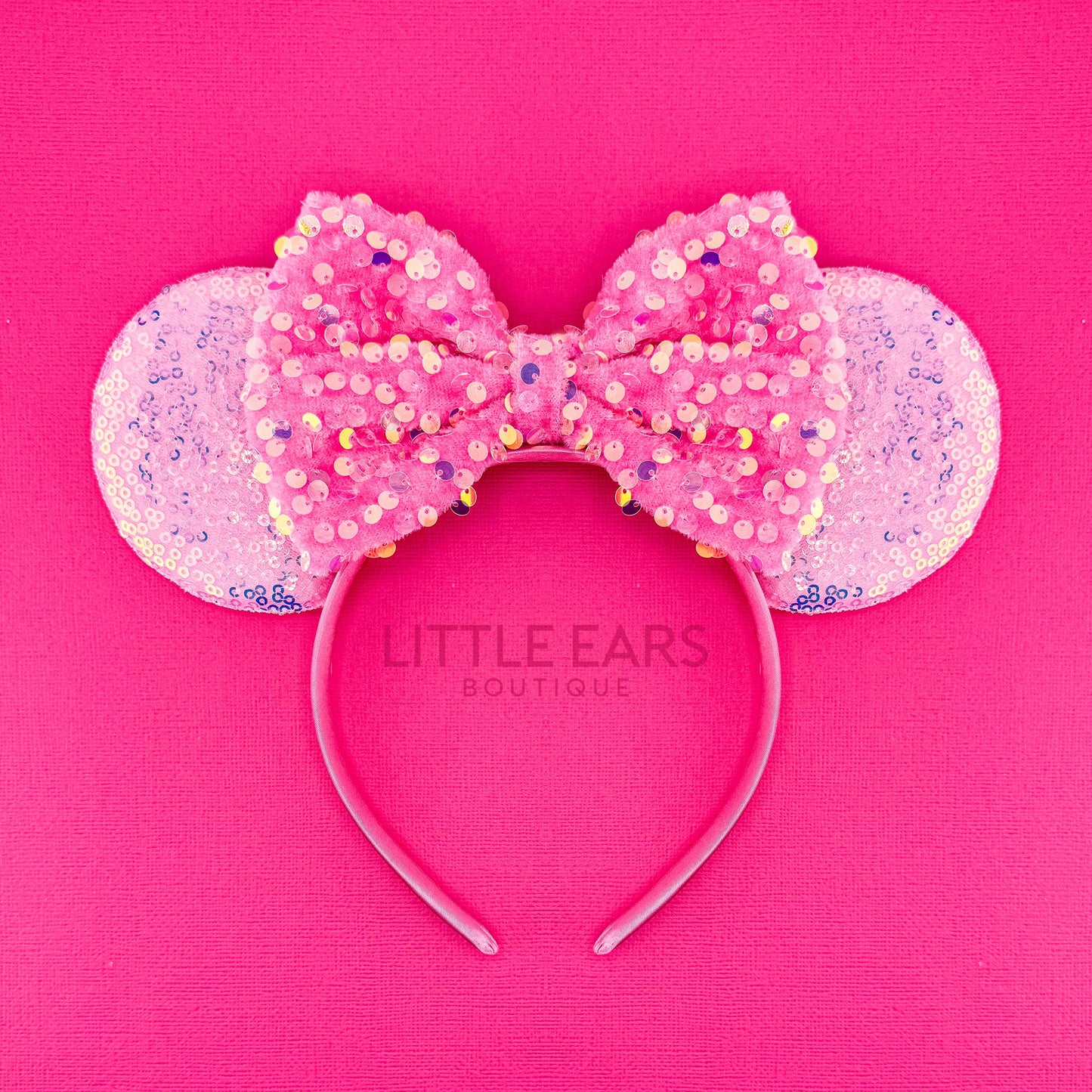Hot Pink Sequin Mickey Ears