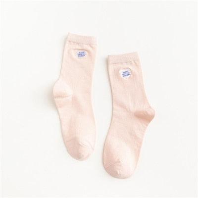 Combed Out Of Pure Cotton Socks Autumn Cute Japanese Harajuku Planet Magic Array Embroidery Long Socks Korean Style Kawaii Girls Socks For Men And Women