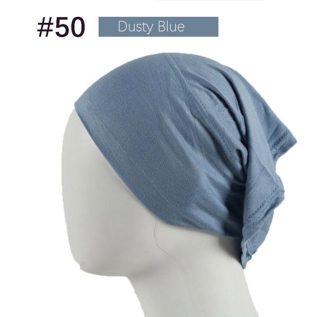 New Winter Autumn Soft Solid Color Inner Hijab  Cap Lightweight Muslim Turban Elegant Hijab Caps Hat Islam Under Scarf  Undercap Bonnet Color Soft Jersey Stretch Hijab's Tube Cap Hat Hijab Bonnet Muslim Women Scarf Turbans Head For Women