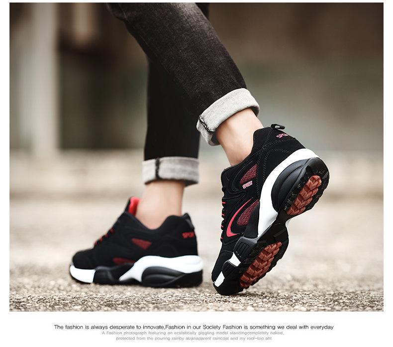 New Winter Running Shoes Keep Warm Cotton-Padded Autumn Sneakers Outdoor Walking Sports Shoes Breathable Non Slip Running Shoes Low Cut Outdoor Sneaker