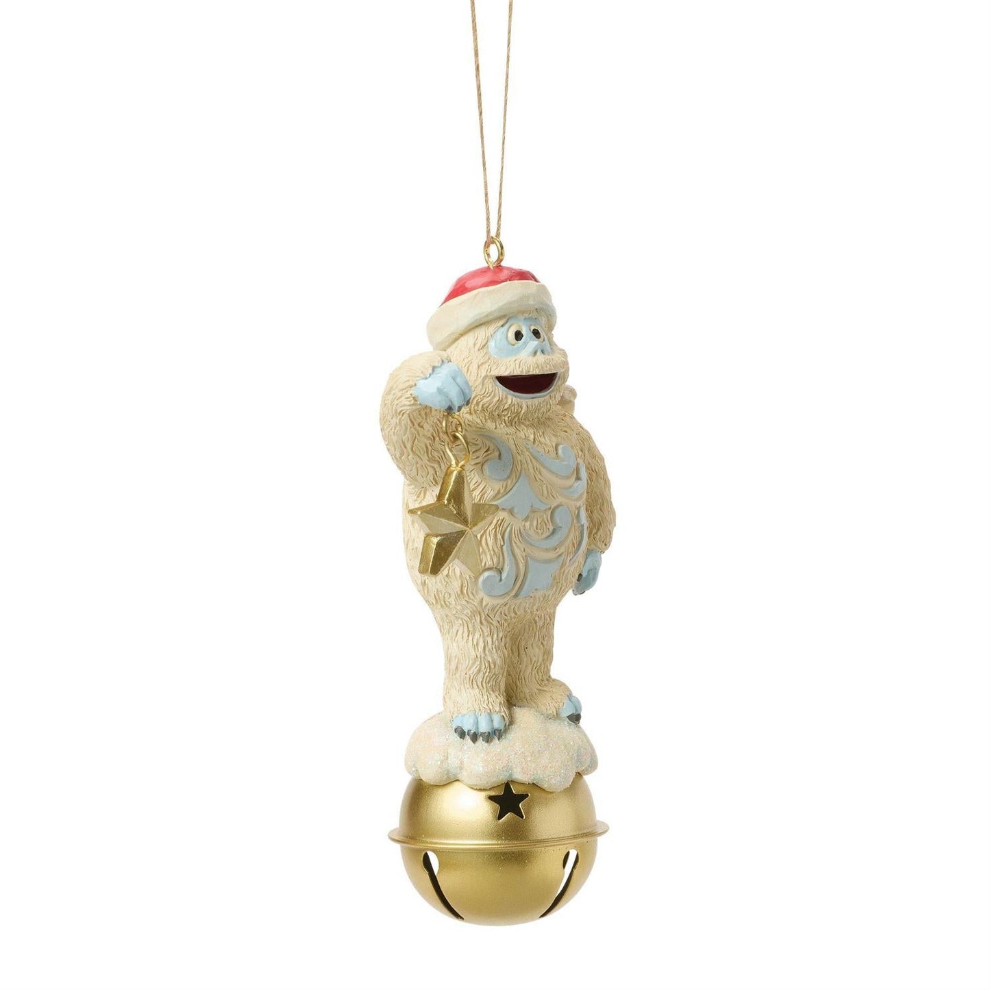 Bumble Holding Dangling Star on Bell Ornament
