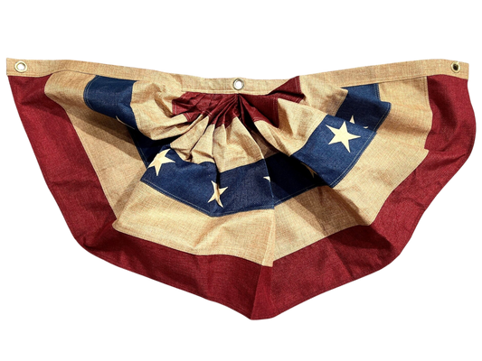 USA Flag Burlap Bunting - 18 x 36 Inch