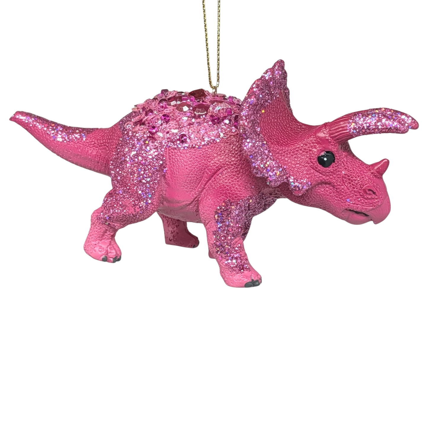 Pink Triceratops Dinosaur Ornament