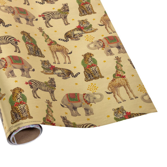 Wild Christmas Gold Foil Embossed Gift Wrapping Paper - 30" x 8' Roll