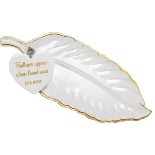 Angel Feather”Feathers Appear When Loved Ones Are Near” Ornament