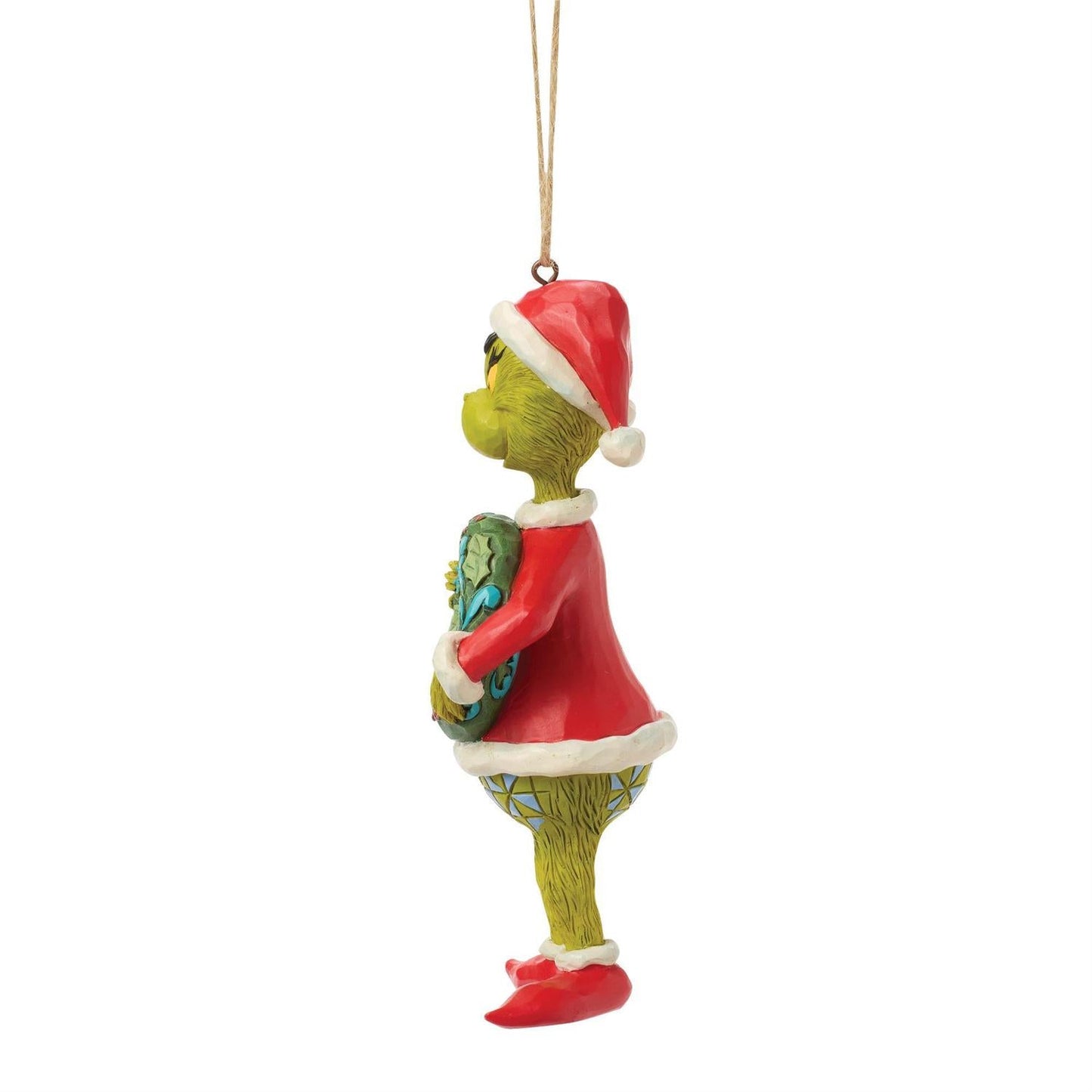 Grinch with Dated 2026 Wreath Ornament