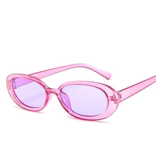 Oval Sunglasses For Women Retro Designer Glasses For  Women/Men Small Eyewear For Women Tiny Small 90s Sunglasses Women Polarized Retro Oval Sunglasses Tinted Glasses