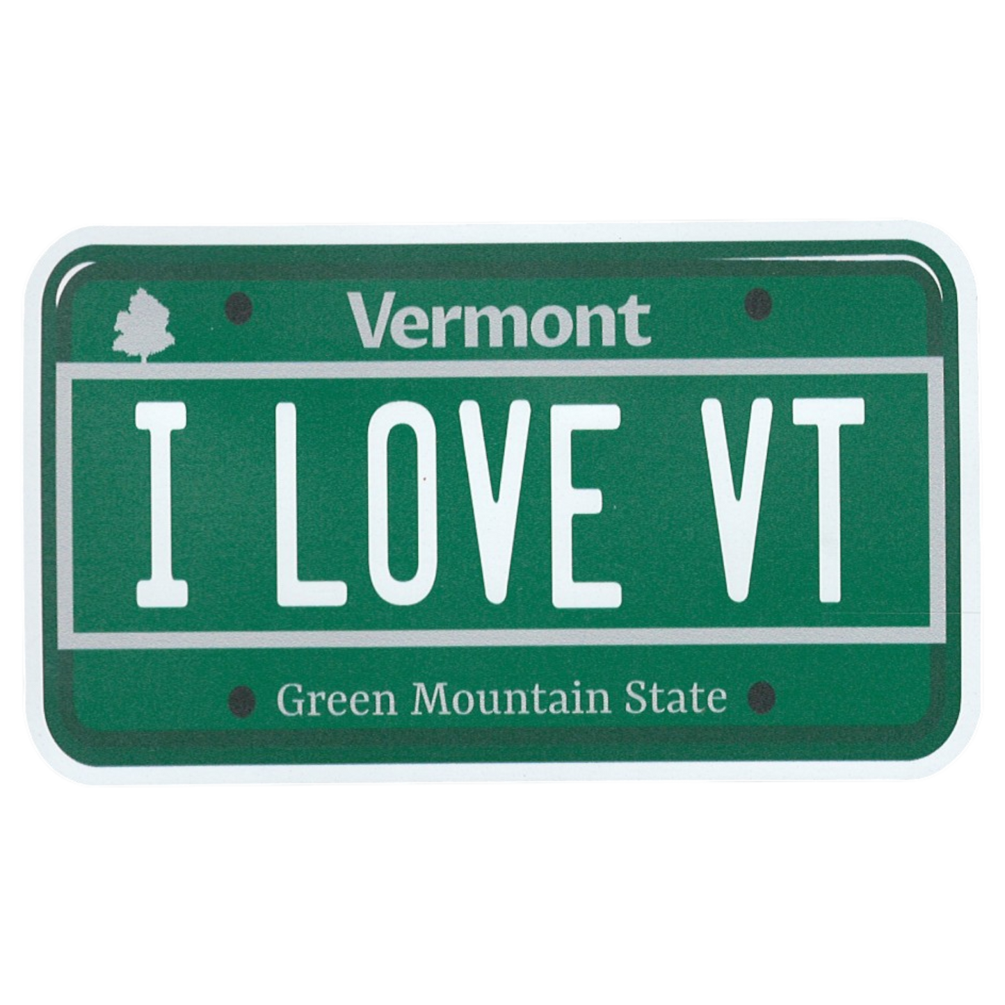 Large Flex Magnet - I LOVE VT License Plate