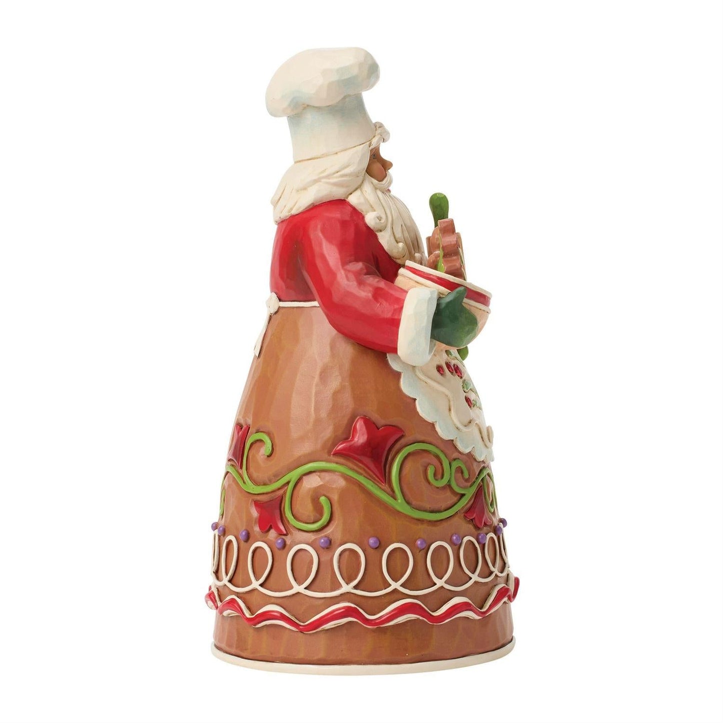 Gingerbread Pastry Chef Santa Figurine