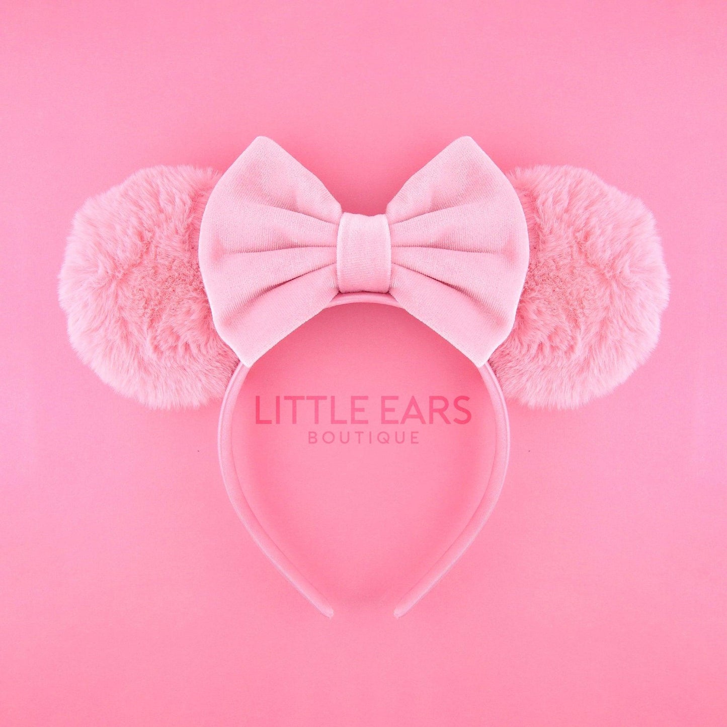 Pink Fur & Velvet Mickey Ears