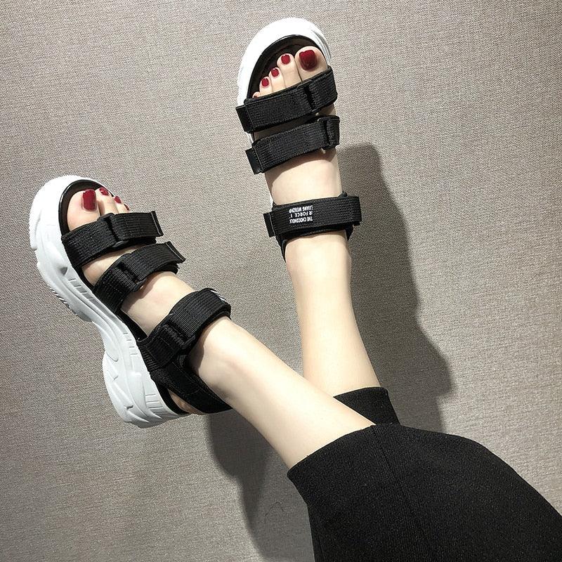 Platform Women's Sandals Summer Fashion Women Chunky Beach Sandal Comfortable Universal Comfortable Quick-Drying Casual Sport Summer Casual Non-Slip Beach Platform Shoes Sandals