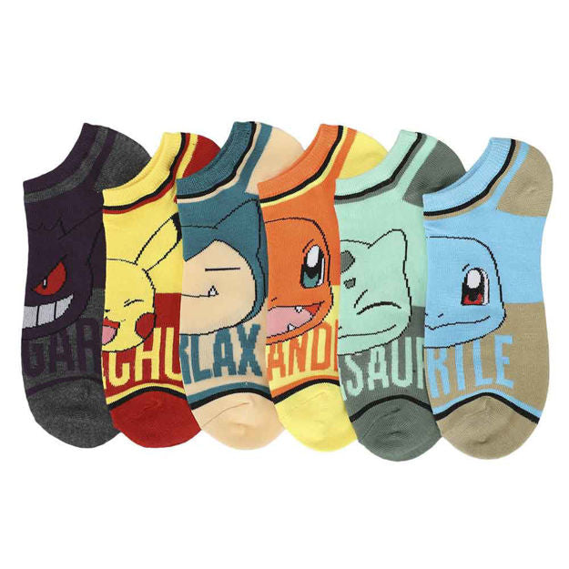 Pokemon Character Ankle Socks 6 Pair Set
