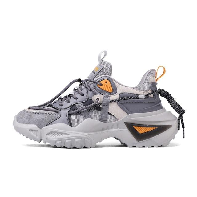Mens Strong Casual Fashion Chunky Sneakers Height Increasing Spring Thick Sole Footwear Fashion High Quality Sneakers Slip on Walking Shoes High Top Casual Shoes For Men