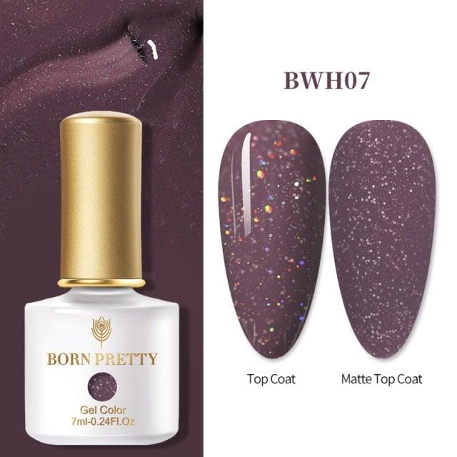 2021 New Womens Colorful Nail Gel Polish Modern Glitter Pink Purple UV Diamond Stylish Design Nail Colors Gel