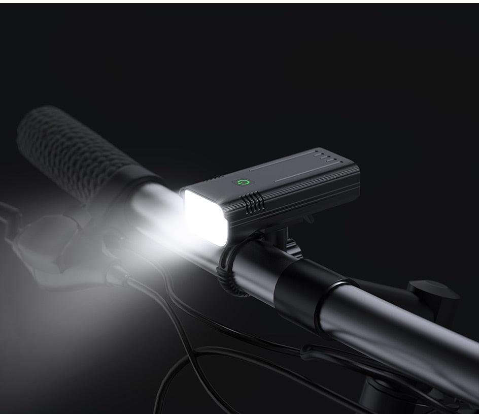 Bike Light Rainproof USB Rechargeable LED Bicycle Light Super Bright Flashlight Rechargeable Bicycle Light Bicycle Front Headlight LED Bike Headlight 3 Light Mode Fits All Bicycles Mountain Road