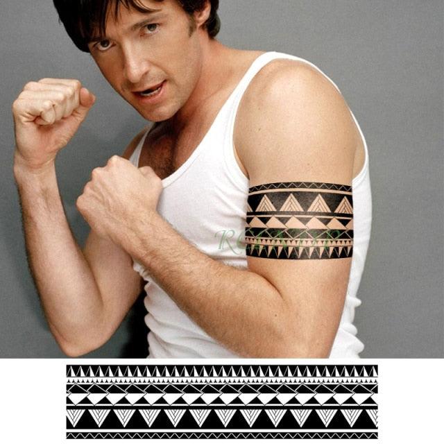57 Sheets Temporary Tattoo Stickers Set Waterproof Temporary Tattoo Waist Arm Modern Stylish Big Black Tattoos For Womens Mens