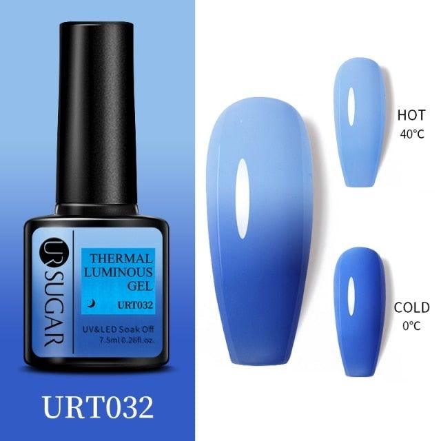 2022 NEW Purple Gel Nail Polish UV Color Changing Gel Nail Polish Stylish Three Layer Effect For Womens
