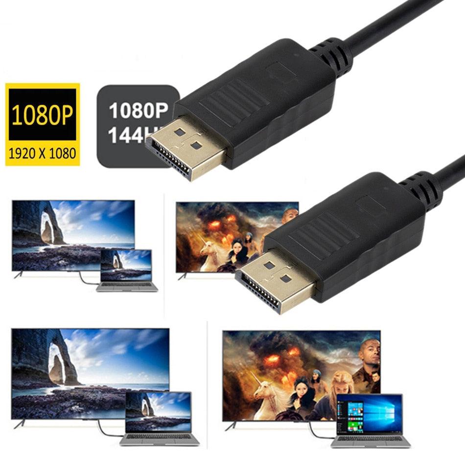 Fast 1.8M DisplayPort Cable Adapter For Computer TV Projector Laptop Monitor