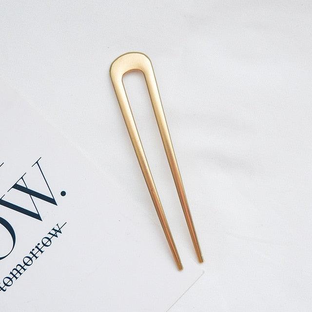 U Shape Hair Sticks Women Hairclip Simplicity Colorful Girls Hairpins Hair Sticks Hair Accessories Headwear French Hair Pin Hairstyle Chignon for Women