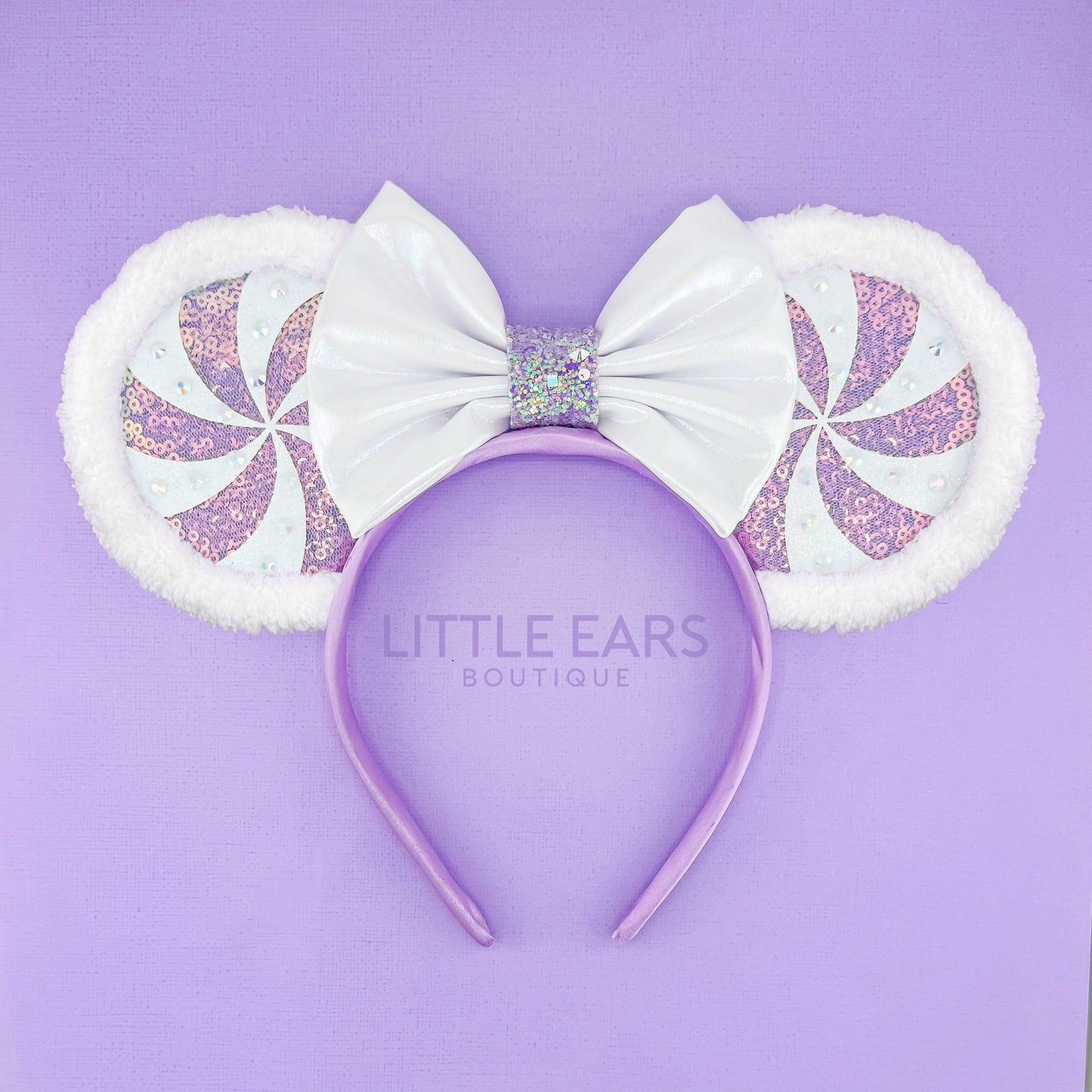 Purple Candycane Mickey Ears