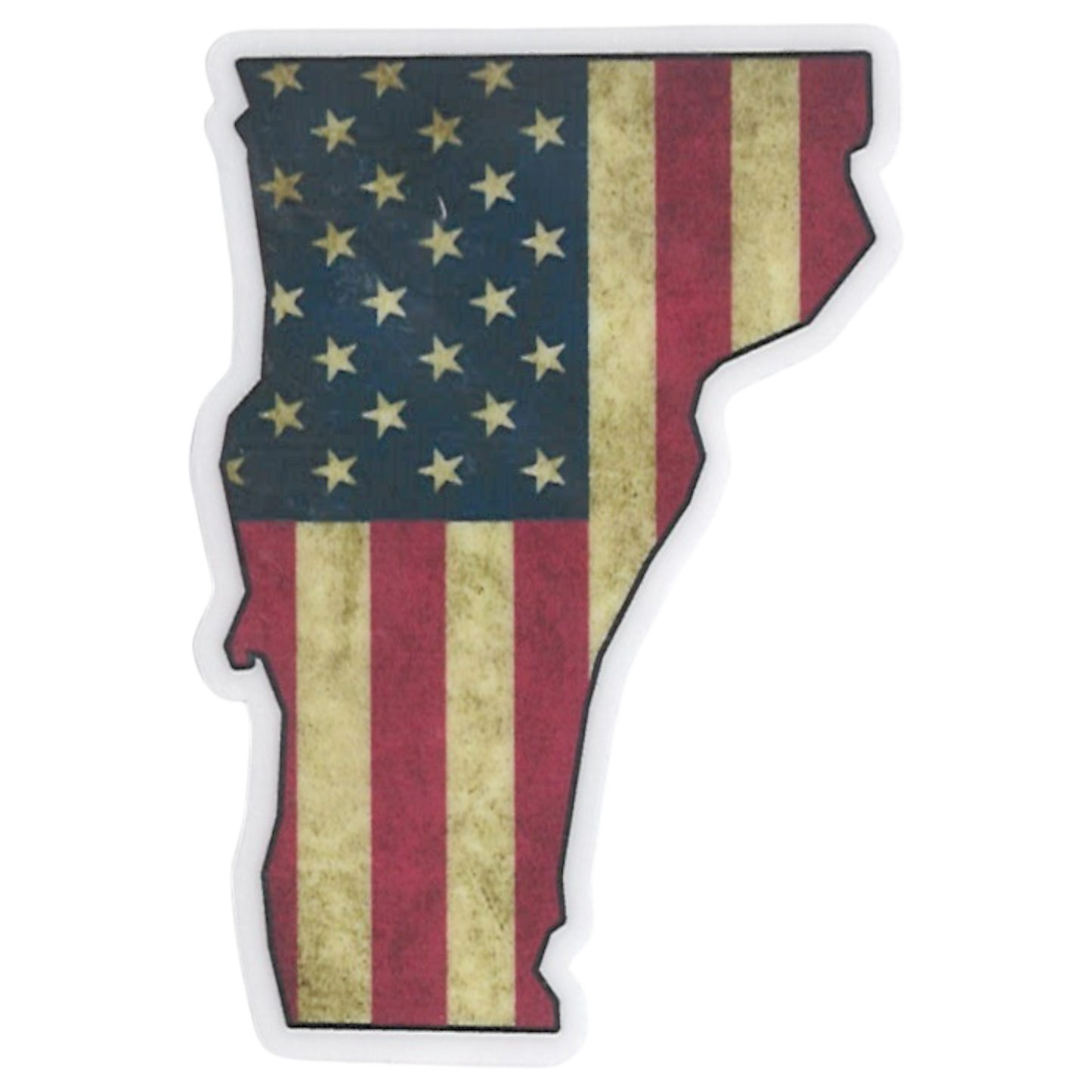 Small Vinyl Sticker - Vermont State Americana