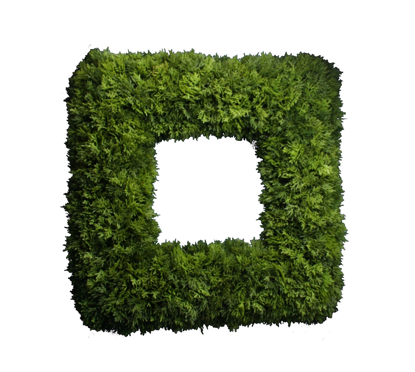 Faux Cedar Square Wreath