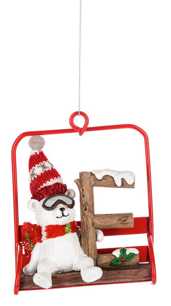 Chairlift Critter Ornament - Letter