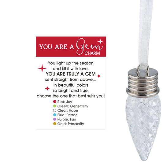 You Are A Gem Charm - Clear