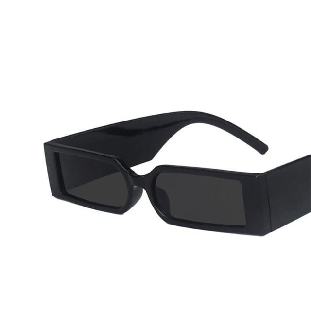 Rectangle Retro Sunglasses Trendy Small Rectangle Sunglasses Women Men Vintage Thick Frame Small Square Glasses n Small Glasses For  Men Modern Design Lightweight Frames Sunglasses For Summer
