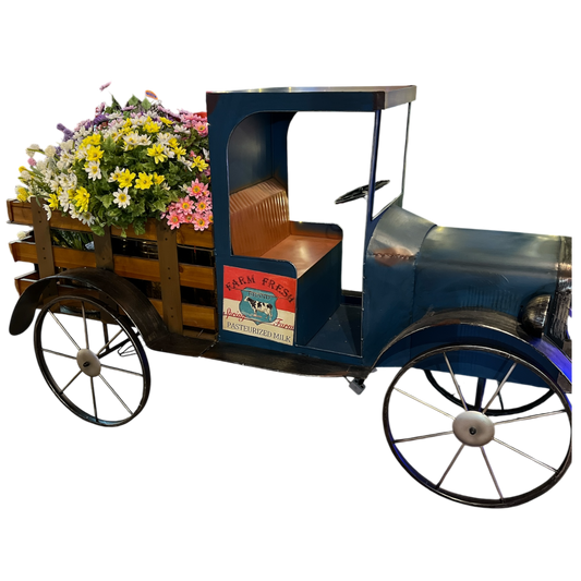 82" Solar Lighted Antique Woody Replica Truck