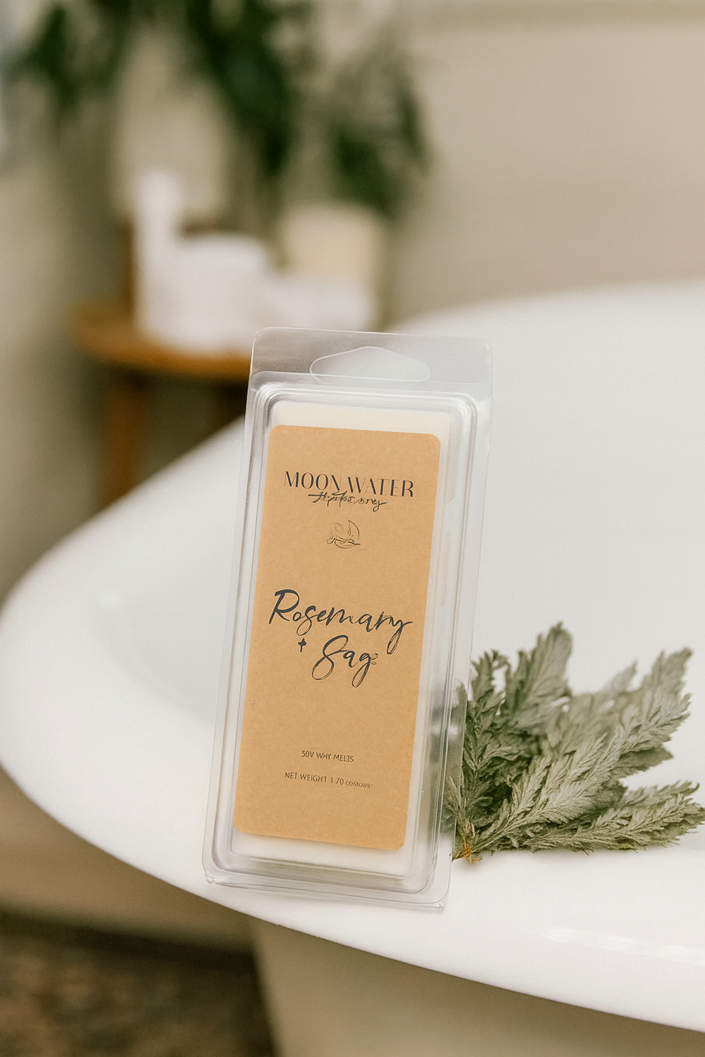 Rosemary + Sage - WAX MELT -- by Moon Water Apothecary!