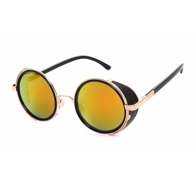 Round Vintage Sunglasses Retro Eyewear Style Sunglasses For Women New Retro Shape Coating Sunglasses For Men New Round Shape  Sunglasses & Classic Design Sunglasses