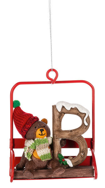 Chairlift Critter Ornament - Letter