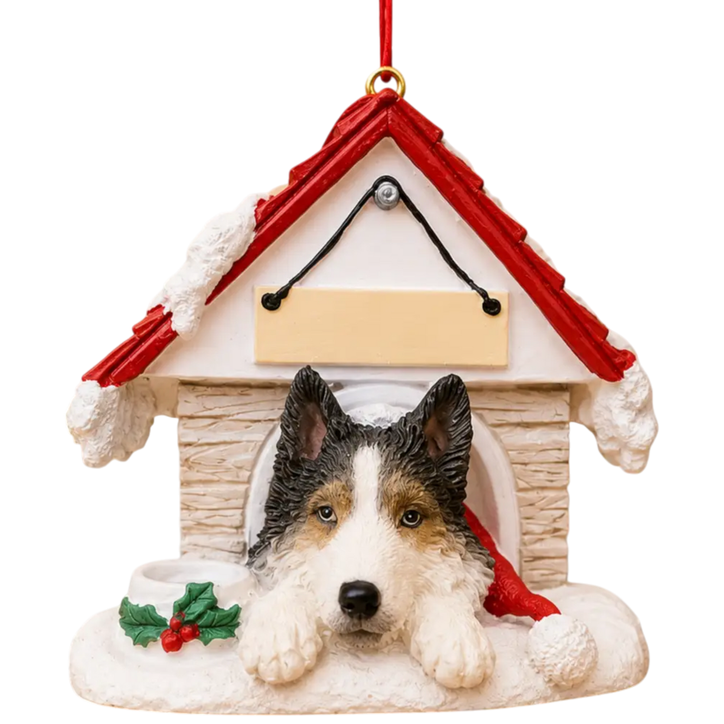 Ceramic Doghouse Ornament - Siberian Husky