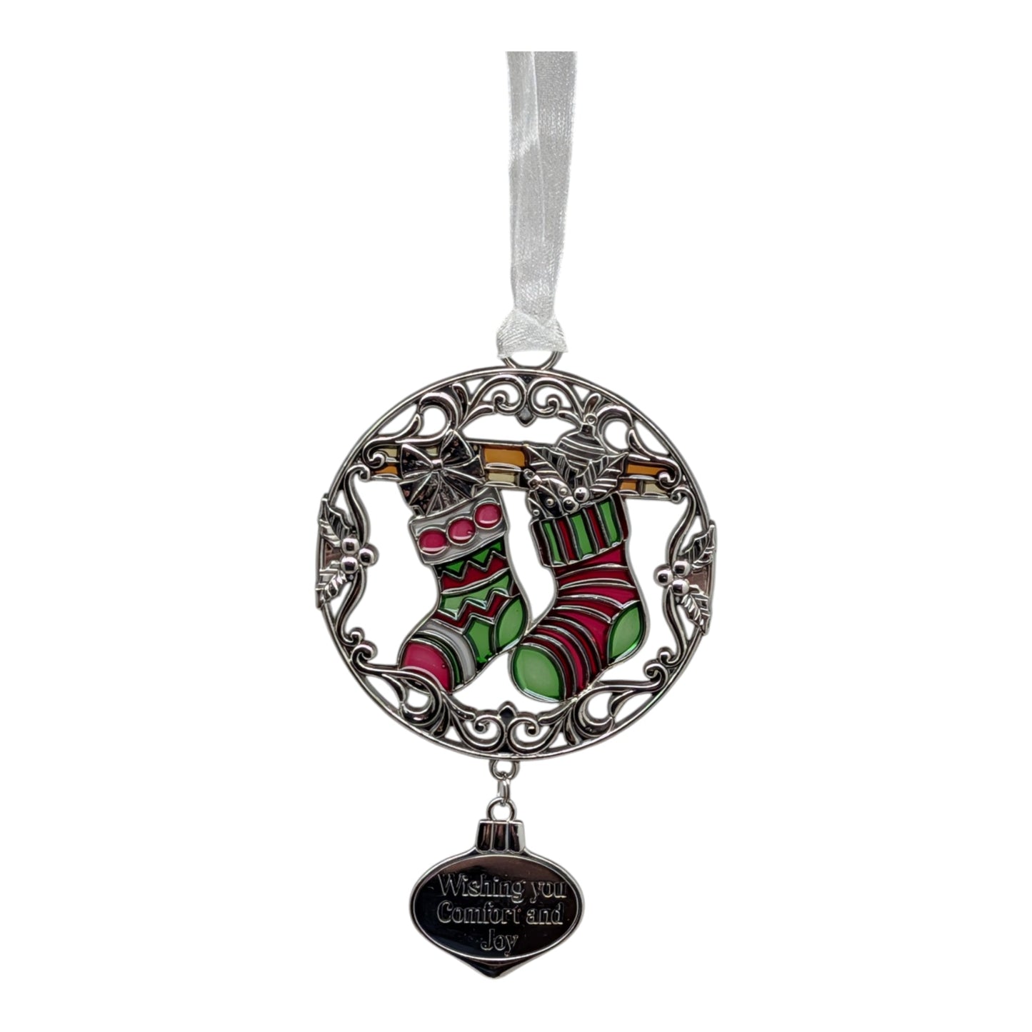 Comfort and Joy Stockings - Colors of Christmas Ornament