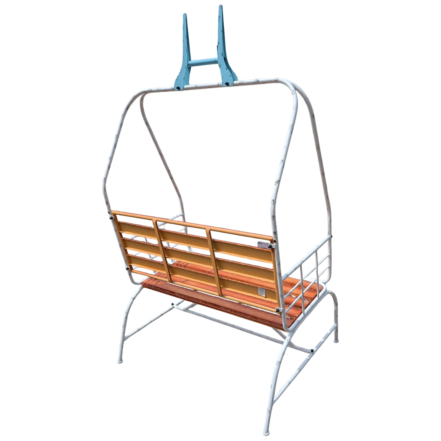 Metal Outdoor Gondola Bench - 6 Feet Tall