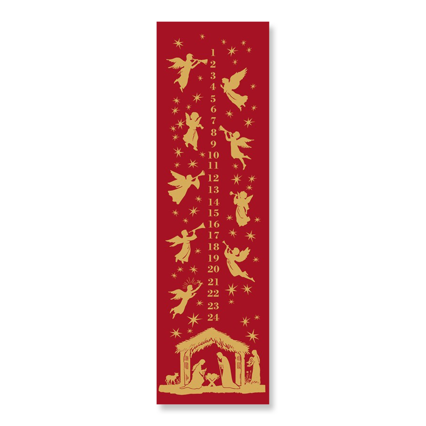 Barbara Behr Nativity Red and Gold Dinner Candle