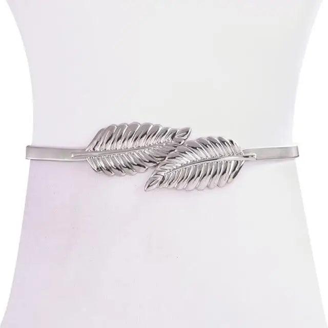 Shiny Women Metal Belt Luxurious Gold Dress Chain Belts Elegant Polished Adjustable Metal Mirror Waist Belt