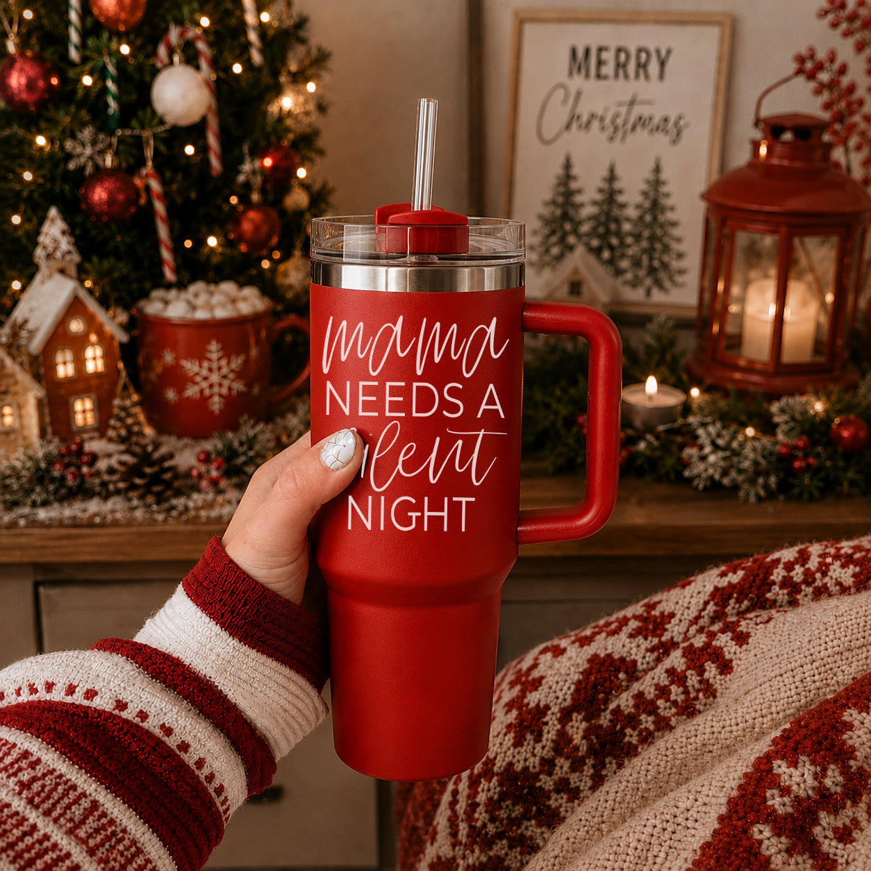 Christmas chaos mom tumbler 40oz funny
Holiday stress mom tumbler Christmas gift
Christmas reality check tumbler - mama needs a silent night 40oz mom
Green 40oz tumbler
Hunter green 40oz
Christmas tumbler for tired moms 40oz
Holiday gift for exhausted mom Christmas tumbler