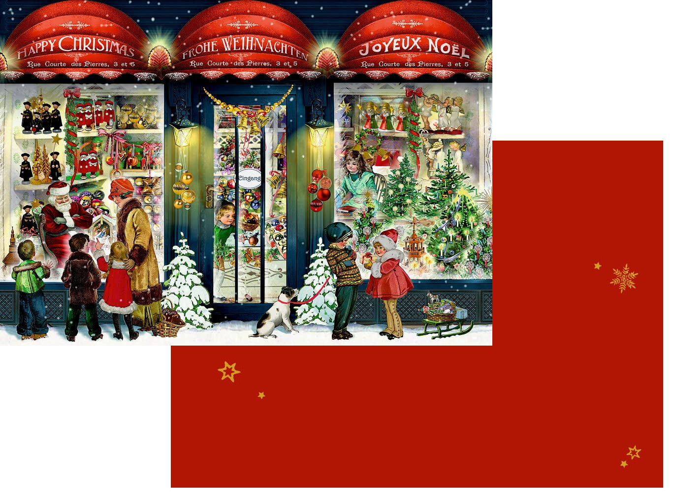 Classic Christmas Shop Advent Calendar Card